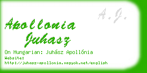 apollonia juhasz business card